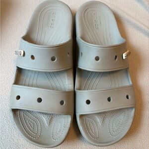Crocs LiteRide Slide Sandals Gray Mens 12 Lightweight Comfort
